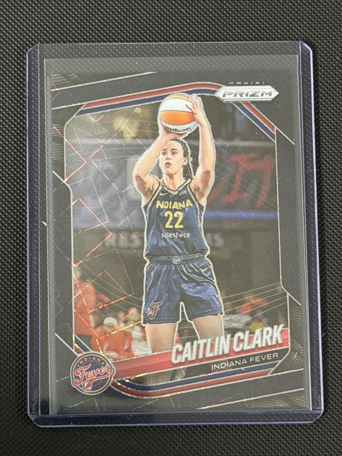 2025 Panini Prizm WNBA #22 Caitlin Clark Black Velocity Prizm 32/39