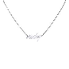 Custom Name Necklace Personalized Pendant 18k White Gold Plated for Women Hailey