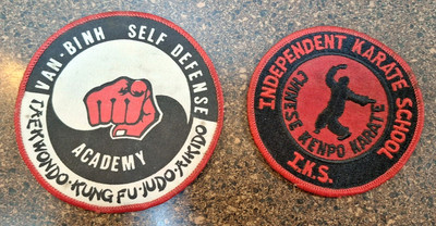 Pair of vintage Karate/Martial Arts Patches-Independent Karate School ...