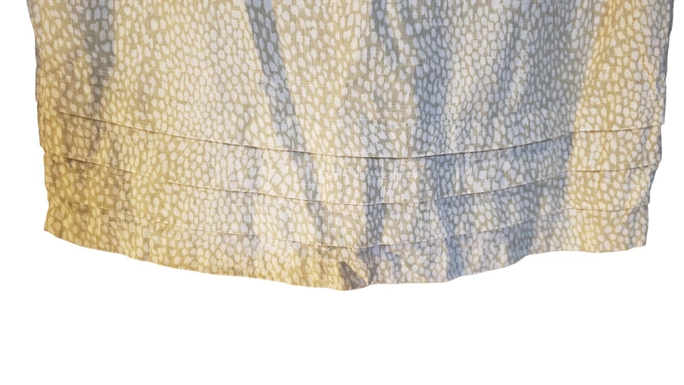 Nicole Miller Original V-Neck Linen Blend Shift Dress Minimalist Classic Sz L - Image 3 of 4