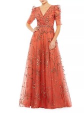 Mother of the bride dress size 14 new with tags , tulle w/intricate beading