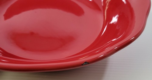 I) Large 10 Strawberry Street Mandala Red Fruit Salad Microwave Serving Bowl 11" - Picture 3 of 7