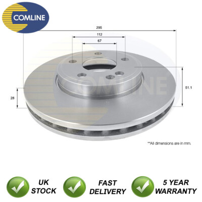 Brake Disc Front Comline Fits Mercedes GLA 2013- CLA 2013-2019 A-Class 2012-� #1