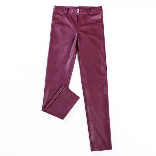 Sexy High Waist Skinny Faux PU Leather Leggings Pants Butt Lift Trousers Ladies - Picture 21 of 31