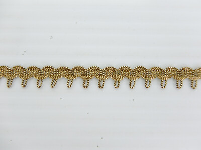 New Metallic Gold & Bronze Gimp-Trim w/ Looped Edge. 6 Yards + 6 3/4''. T-184