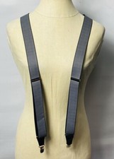 Gilmons Mens Suspenders Black/white Stretch Clip On Style Adjustable 1.1/4  