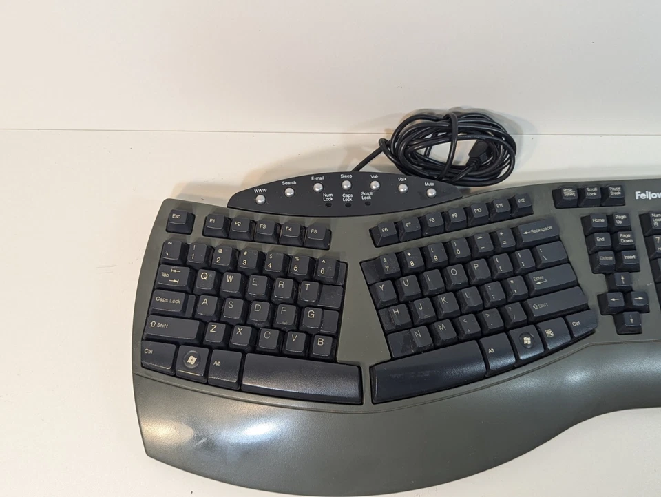 Fellowes Microban Ergonomic Keyboard - Model KU-9938 - Image 3 of 4