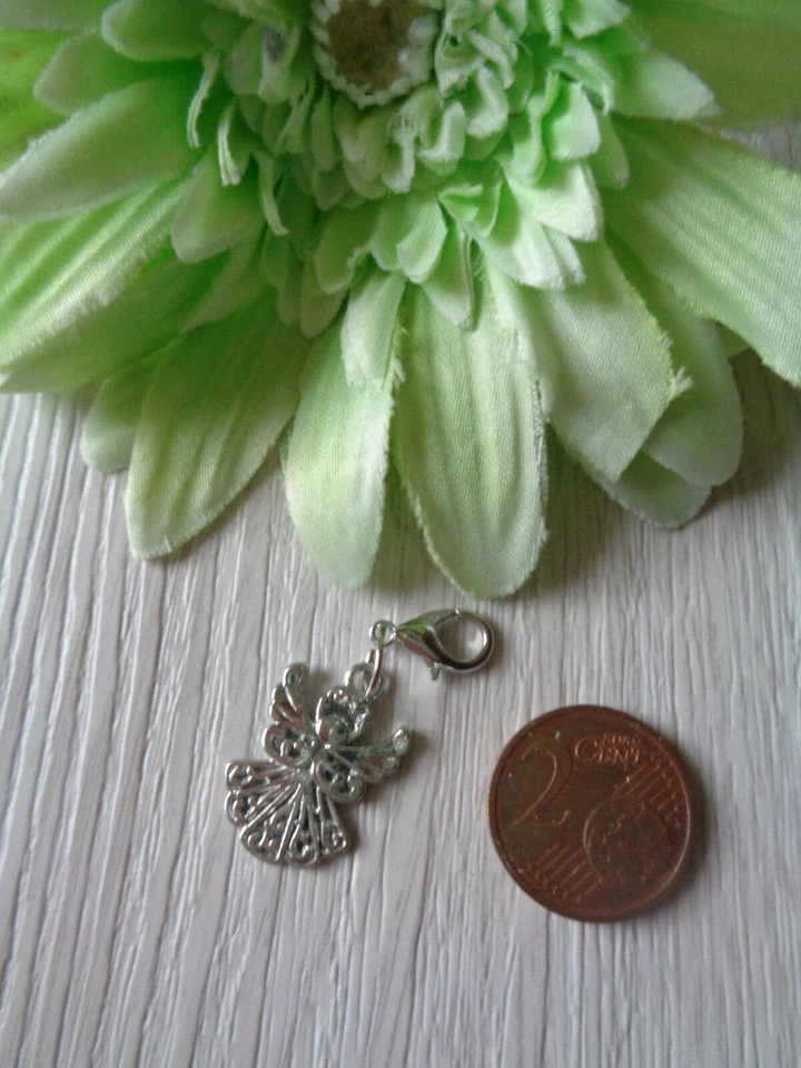 Taschen-oder Schlüsselanhänger "Engel" antik silber   