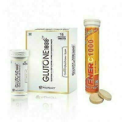 Skin Lightening Combo Glutone 1000 With Ener C 1000 US SALE