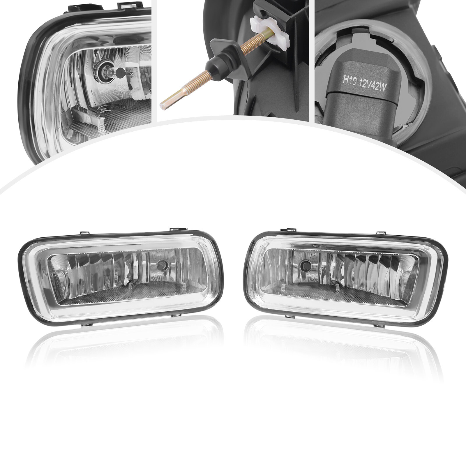 Fog Lights Lamps For 2004-2006 Ford F-150 Front Left & Right w/ Mounting Bracket