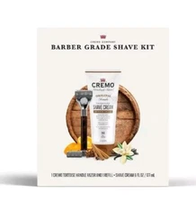 Men’s Razor Blade,Kit, Cremo, Barber Grade, Bourbon Vanilla Cream,  Blade, Refil