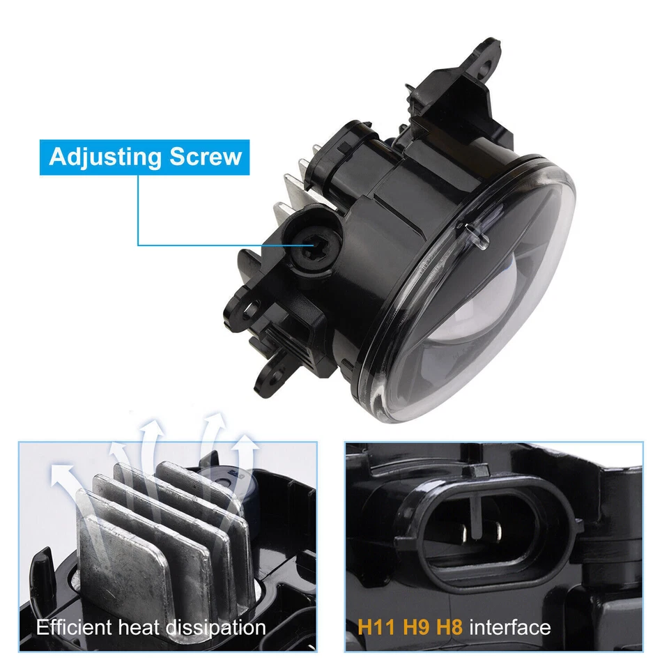 Luces antiniebla LED de nueva generación para Porsche Cayenne Macan Fiat 500 500L 500X actualización de lámpara Foto 3 de 4