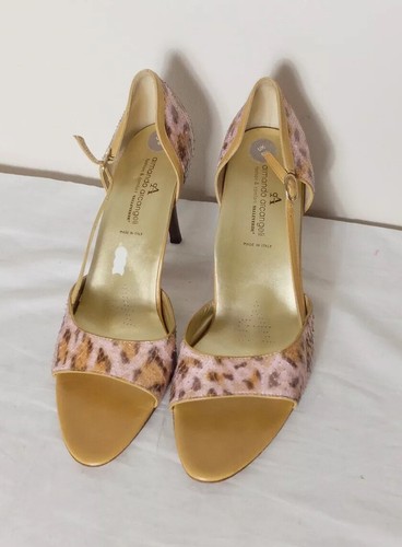 Armando Arcangeli Italian Pink Animal Print Faux Snakeskin Heels UK 6.5 EU 40 - Picture 2 of 11