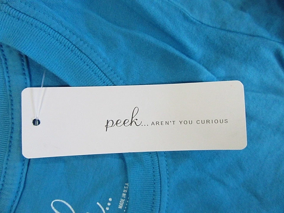 *** $34.00 Camiseta de Algodón Peek Niñas Mediana 6/7 Azul con Ancla Blanca - NUEVA Foto 4 de 4