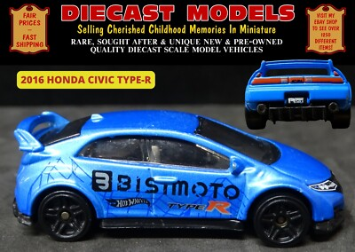 #ad #ad RACE BLUE 2016 HONDA CIVIC TYPE R FK2; HOT WHEELS DIECAST COLLECTORS MODEL CAR GBP 11.06