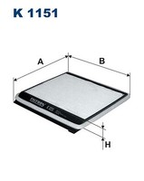 Filtron K 1151 Filter, Innenraumluft FÜR Renault