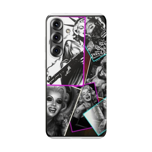 Flexi Cases, Marilyn Monroe Collage iPhone Case, Black and White Phone Cover, - Picture 33 of 49