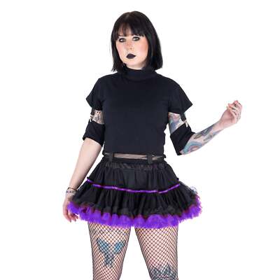 Poizen Industries Mini Tutu Rock Sofra Schwarz Lila Gothic Lolita Visual Kei