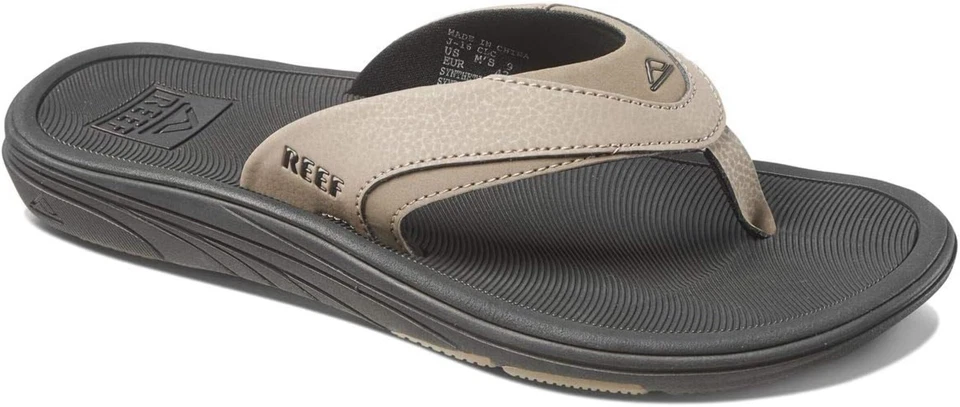 Sandalia Tanga Chanclas Moderna Reef Para Hombre - Negro Tostado, Cómoda y Duradera Beac Foto 4 de 4