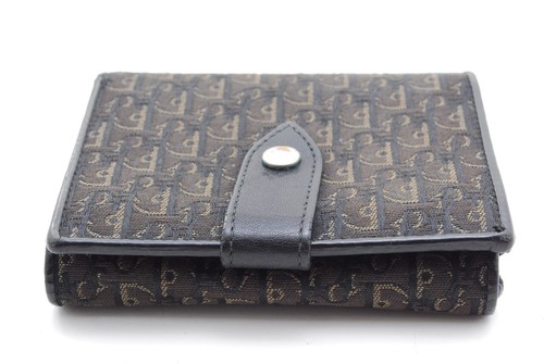 Christian Dior Trotter Wallet Purse Folding wallet Black Auth #A138 - Picture 22 of 24