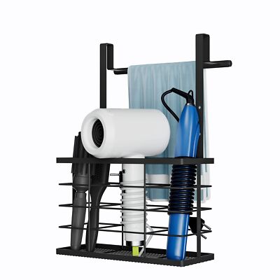Towel Bars Bathroom Curling Iron Organizer KES Hair Dryer Holder