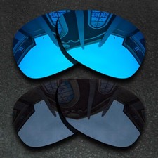 US Blue Black Polarized Replacement Lenses For-Oakley Feedback