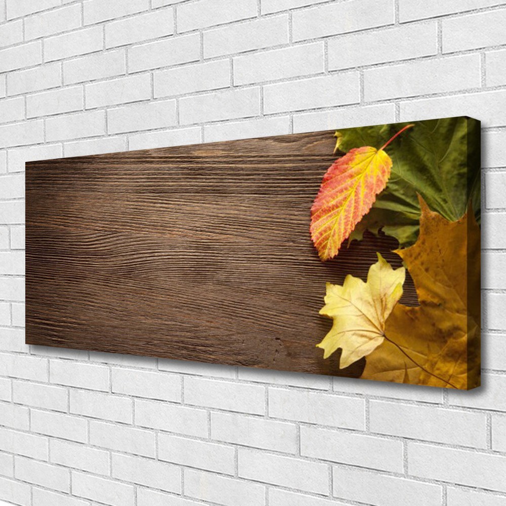 Tableaux impression sur toile 125x50 de haute qualite avec feuillage elegant