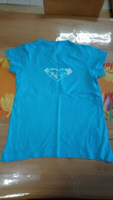 T Shirt Shirt Pulli von Roxy in Größe 164 / 170 in türkis mit Frontdruck