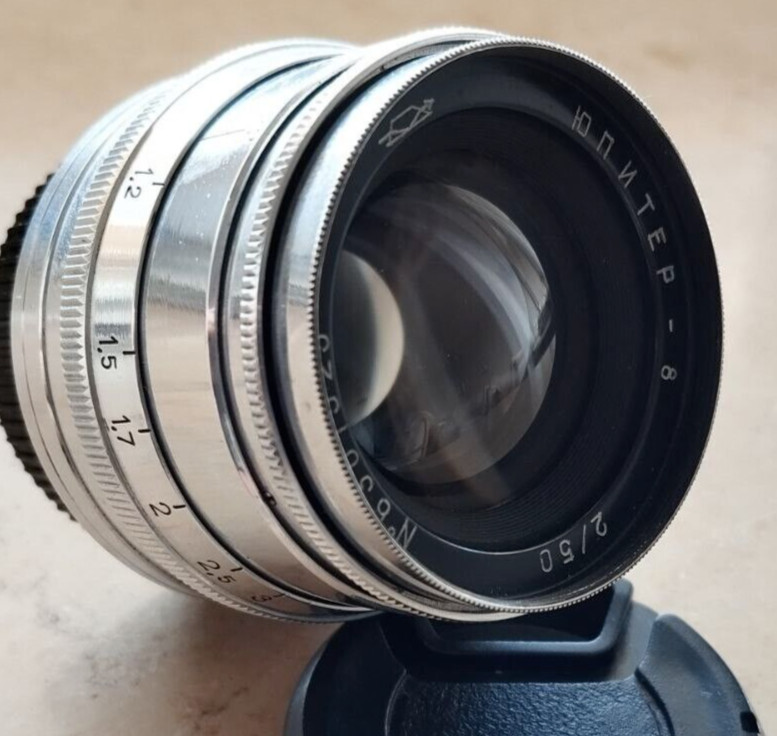 JUPITER-8 50mm f2 M39 Lens for Leica Rangefinder Vintage Soviet Photo Optic