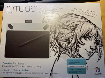 Wacom Intuos Draw Pen Tablet in Weiß CTL-490DW-S Klein Neu Sonstige 