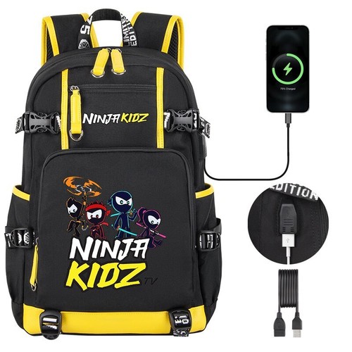 NINJA KIDZ Backpack school bag school backpack USB Laptop Bagpack fashion bag - Picture 8 of 42