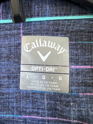 🔥CALLAWAY GOLF POLO CSC066 G410 PEACOAT PLAIDS AND CHECKS MEN'S SIZE LARGE NWT - Picture 9 of 23