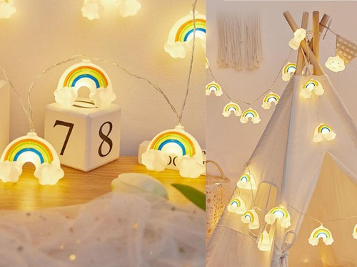 Rainbow Fairy String Lights, Warm White Flashable Battery Powered Light - Picture 3 of 6