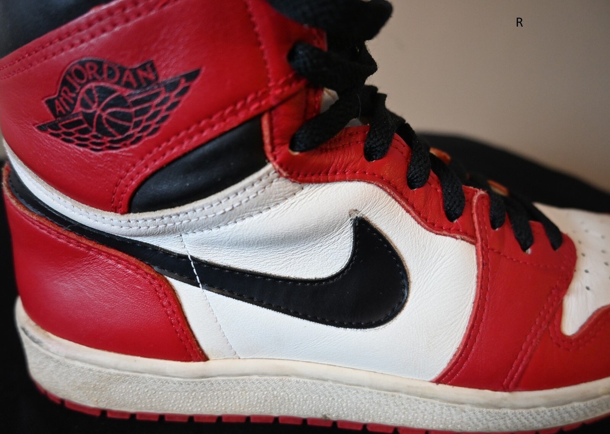 1985 Nike Air Jordan 1 OG Original Red White Black Chicago