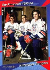 1993-94 Kitchener Rangers #29 Andrew Taylor, Travis Riggin, David Belitski