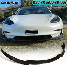 Carbon Front Spoilerlippe Ansatz Schwert Spoiler Passt für Tesla Model 3 2016-20