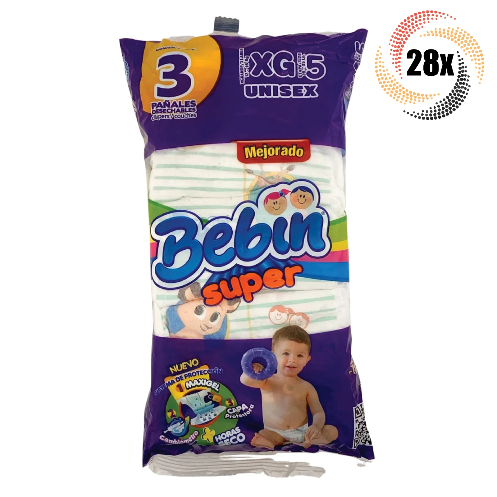 28x Packs Bebin Super Travel Baby Diapers X-Large | 3 Per Pack | Fast Shipping
Opens in a new window
