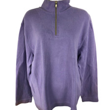 Tommy Bahama Purple L Girls Youth 12 14 Long Sleeve Half Zip Pull Over
