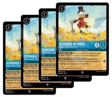 Lorcana Scrooge McDuck Richest Duck in the World x 4 - Super Rare NM - Free Card