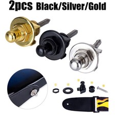 2Pcs Straplocks Electric Acoustic Guitar Bass Strap Locks Button High Quality