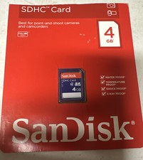 NEW SanDisk C4 4GB U1 Ultra Memory SD SDHC Card Temp, shock, xray  water proof