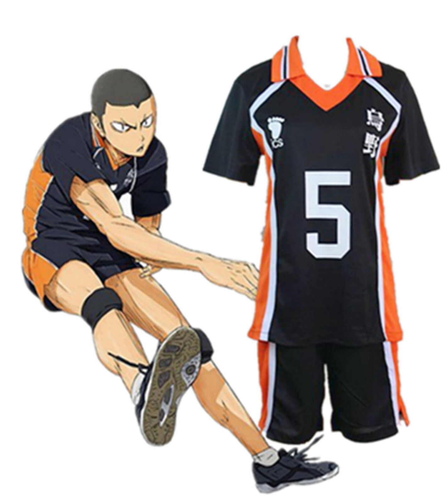 Anime Haikyuu!! Karasuno High School Volleyball Club Hinata  Shyouyou/Kageyama Tobio Jersey Cosplay Costume 8 Numbers to Choose