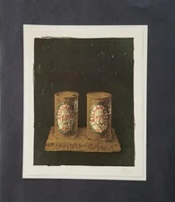 Jasper Johns "Ale Cans"  Mounted Color Lithograph  1973 PlateSigned