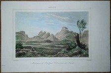 Impresión 1843 COLINAS DE PÓRFIDO, SIERRA DE LAS NAVAJAS, ESTADO HIDALGO, MÉXICO (#21)