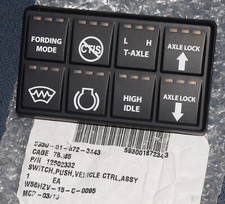 Military Oshkosh Jltv Axle Lock Fording Mode Switch Control Panel 12602332 Military Oshkosh Jltv Axle Lock Fording Mode Switch Control Panel 12602332