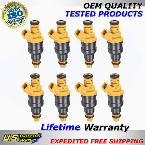 Set Of (8) Flow Matched 0280150943 Fuel Injectors For Ford 4.6 5.0 5.4 5.8