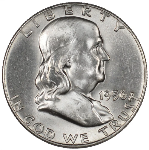 1956 Franklin Silver Half Dollar 50C - Brilliant Uncirculated BU/MS