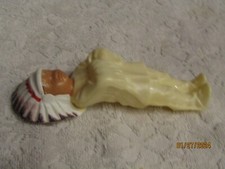 Vintage Indian Figure 5.5" Plastic 1960s Manufacture