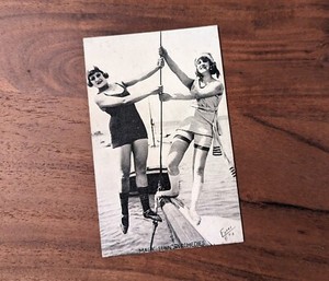 1910S MACK SENNETT COMEDIES EVANS LA BATHING BEAUTY ARCADE EXHIBIT POST CARD #5