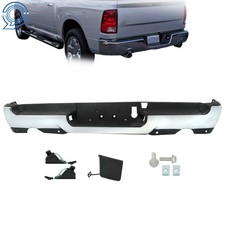 Rear Step Bumper Assembly Chrome Fit For Ram 1500 2019 2020-2023 W Park Assist